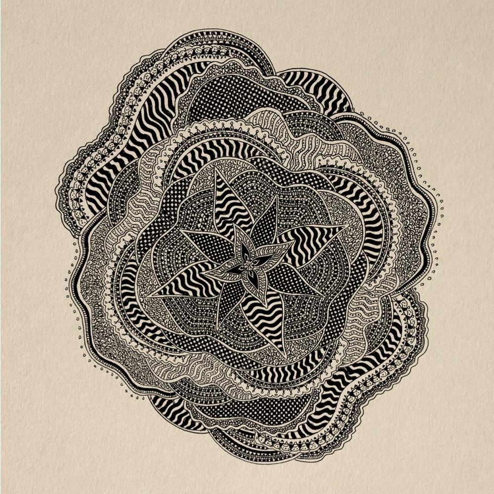 Detailed mandala art original drawing - Picture 2 of 2